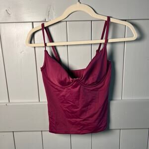 Andie Swim Top Plum Size S, NEW